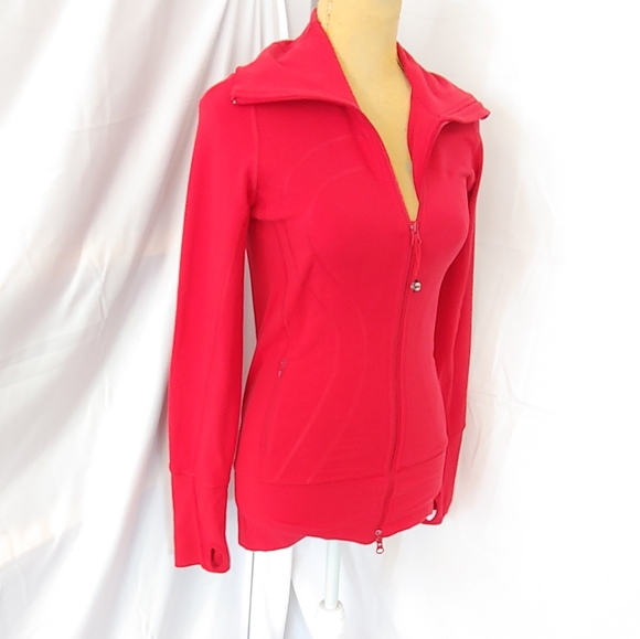 lululemon athletica Jackets & Blazers - Lululemon red yoga zip up jacket